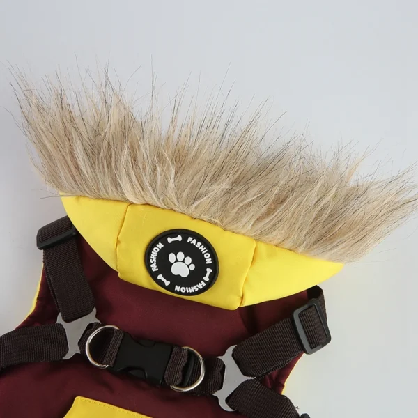 Winter Pet Dog Clothes Coat with Harness Warm Thicken Waterproof Hoodie Jacket for Small Medium Dogs Yorkie Chihuahua Clothing - Image 4